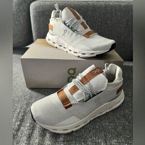 ON Running Cloud Cloudnova White Sand Womens Casual Fashion Sneake